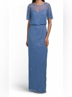 ADRIANNA PAPELLBeaded Blouson Gown
Style#: 1001175322Color: French blue